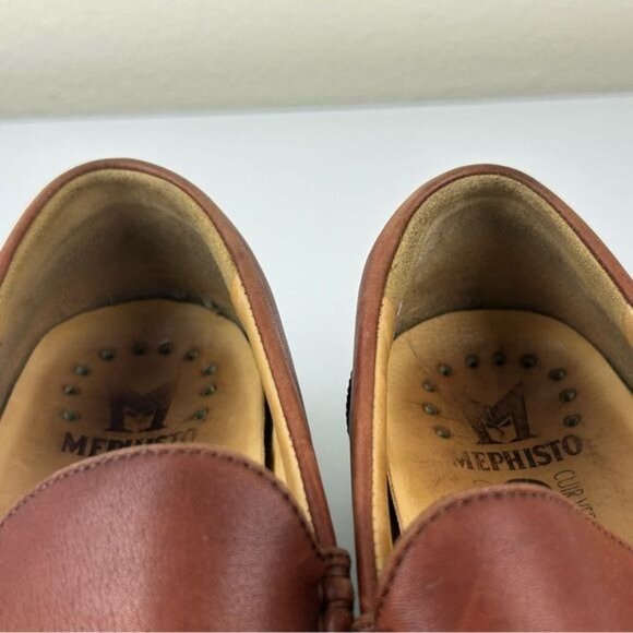 Mephisto Men’s Cool Air Leather Loafers Brown US 8 Read